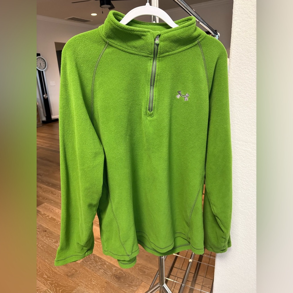 Under Armour Men's Lime Green Zip-Up Sweater